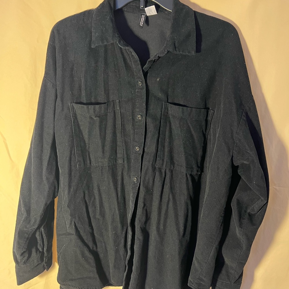 Black corduroy jacket. Size Small